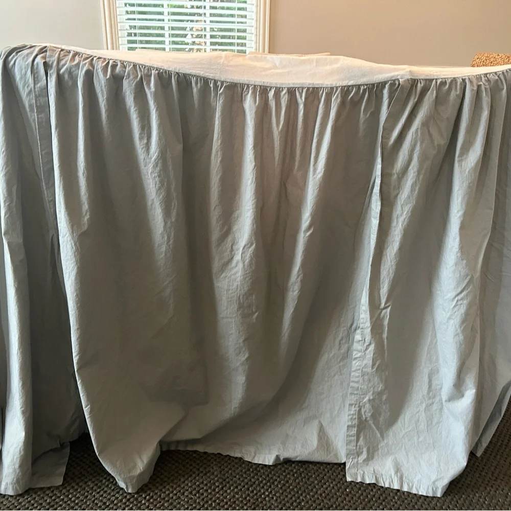 Dormify Gray Twin XL Bed Skirt for raised College Dorm Bed - Picture 2 of 6